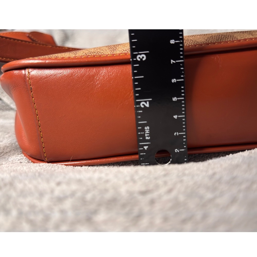 Coach Chaise Crossbody Bag Signature Coated Canvas Leather Tan Brown C8487 - Picture 8 of 15